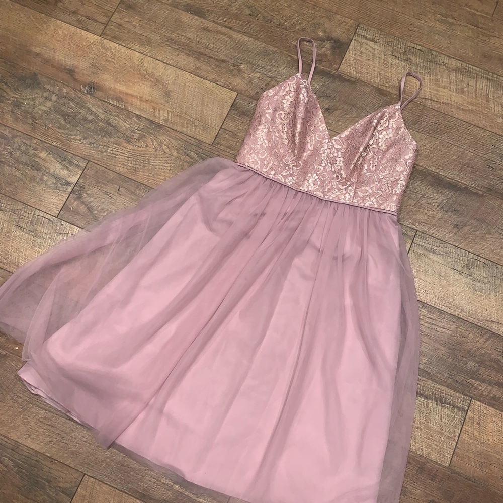 Rose Gold Midi Bridesmaid/Formal Dress